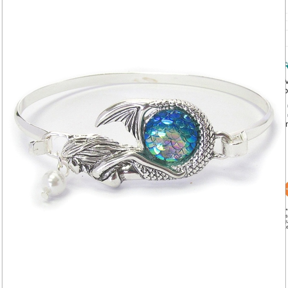 Mermaid Silver Bangle